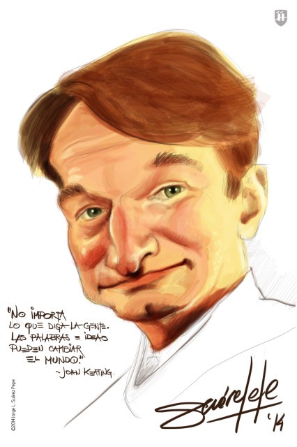 Robin Williams caricature Color Proof